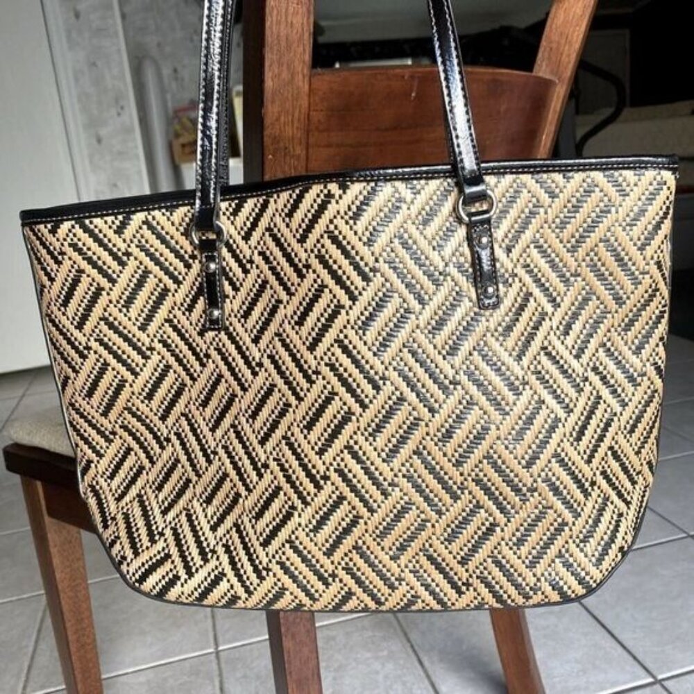 Nine West large wicker bag